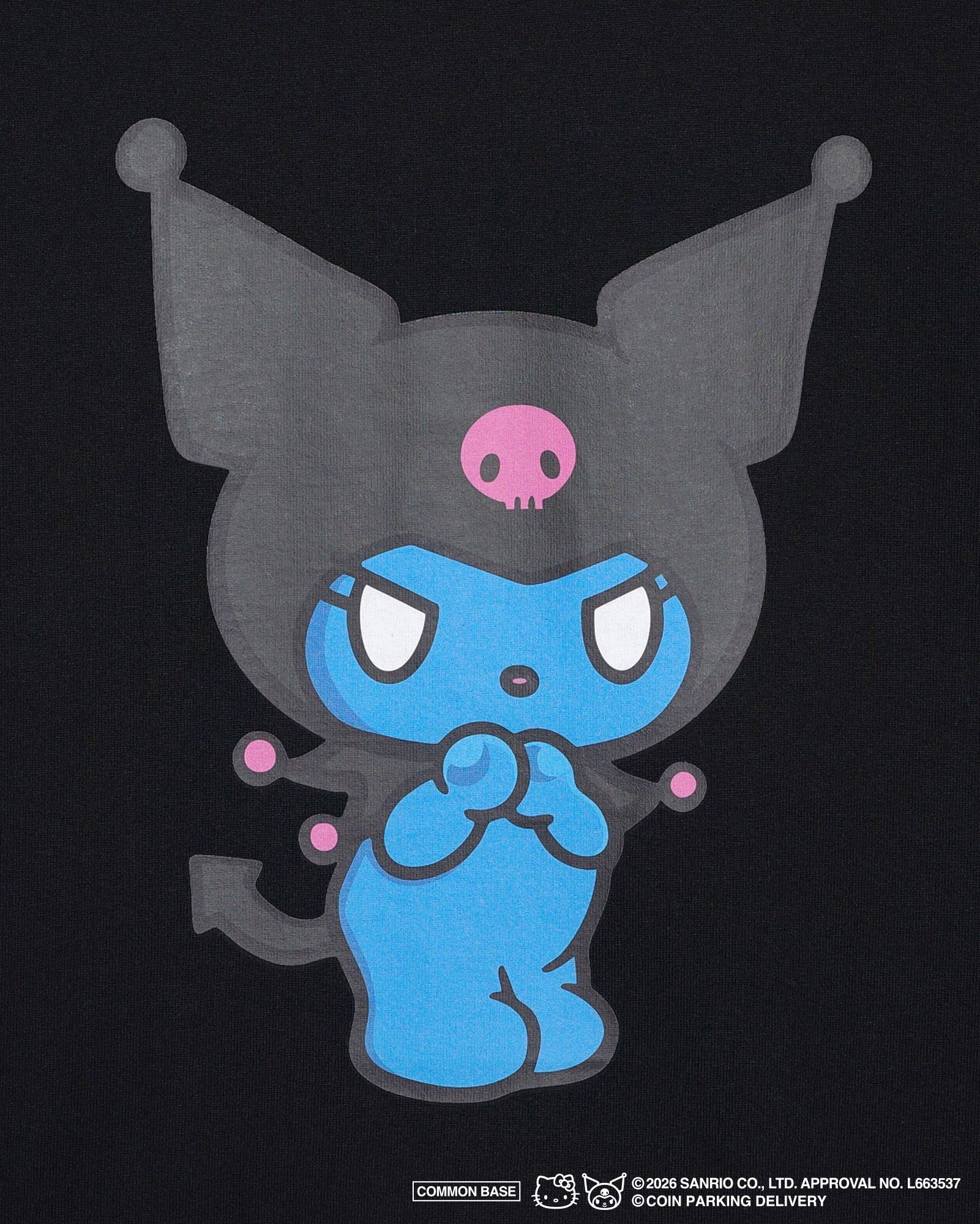 【予約商品｜5月上旬お届け予定】COIN PARKING DELIVERY × SANRIO CHARACTERS PRINT S/S TEE CPDSC-KU01 BLACK
