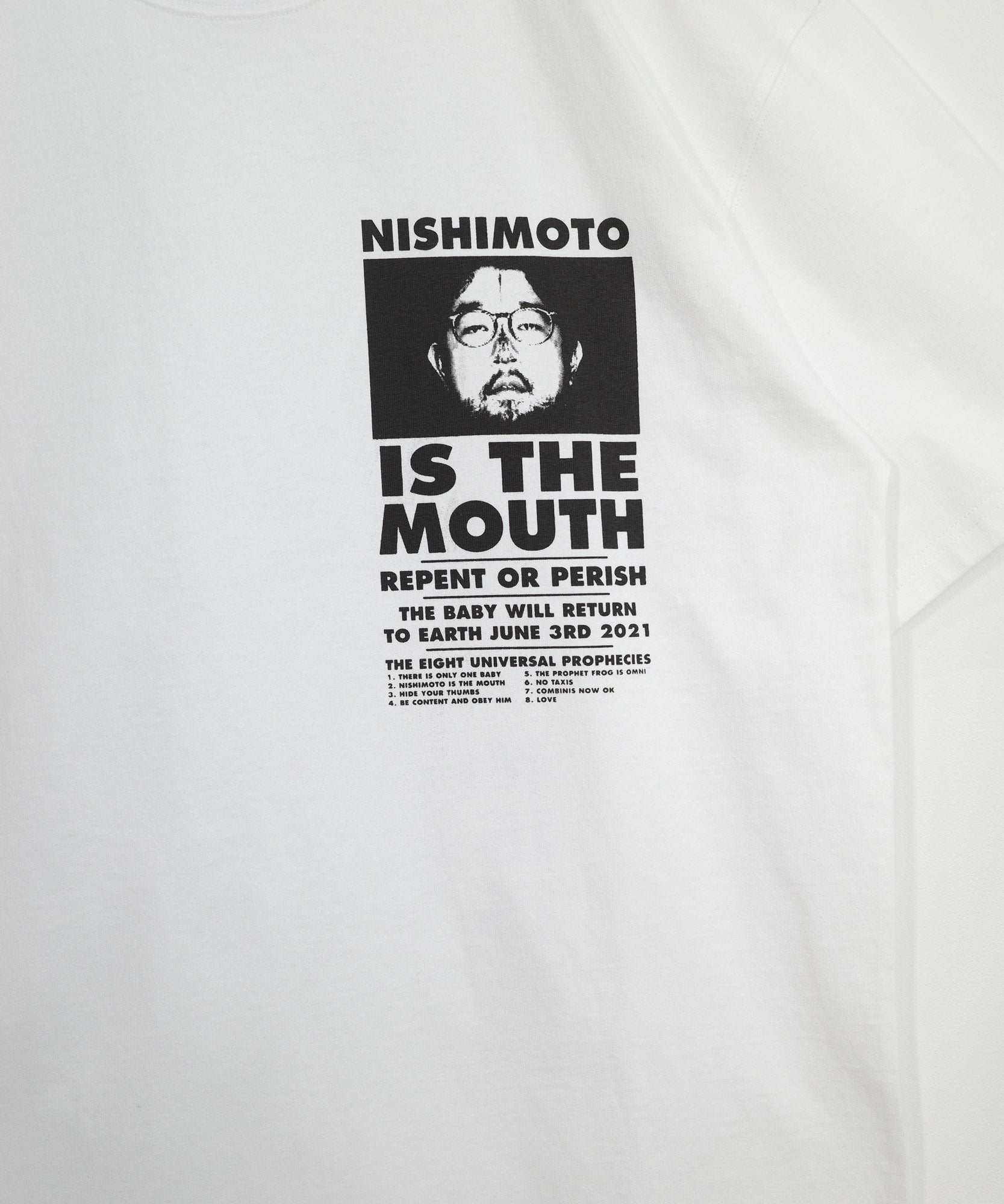 NISHIMOTO IS THE MOUTH S/S TEE NIM-SP01C WHITE/BLACK