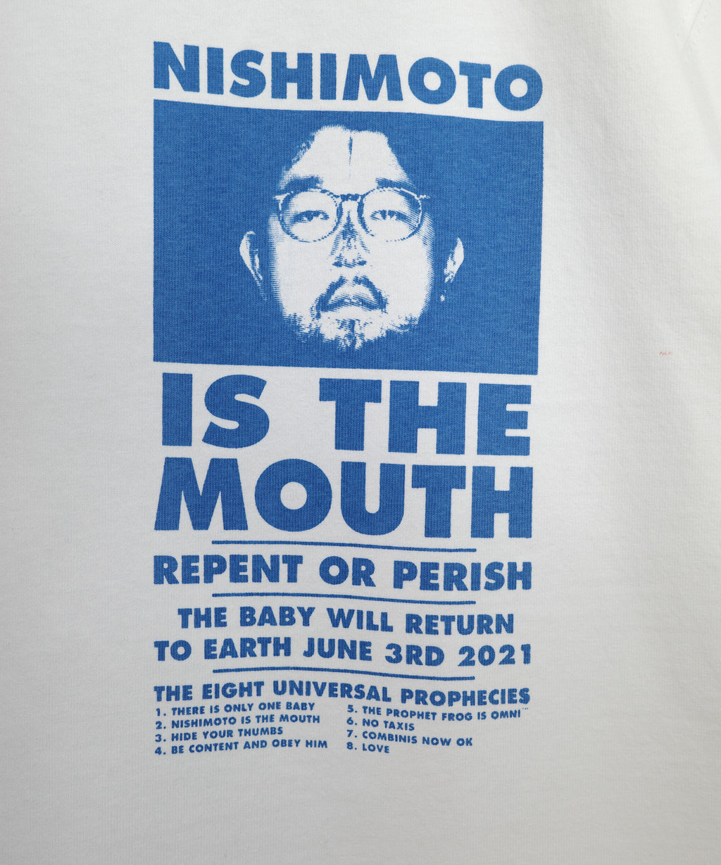 NISHIMOTO IS THE MOUTH S/S TEE NIM-SP01C WHITE/BLUE