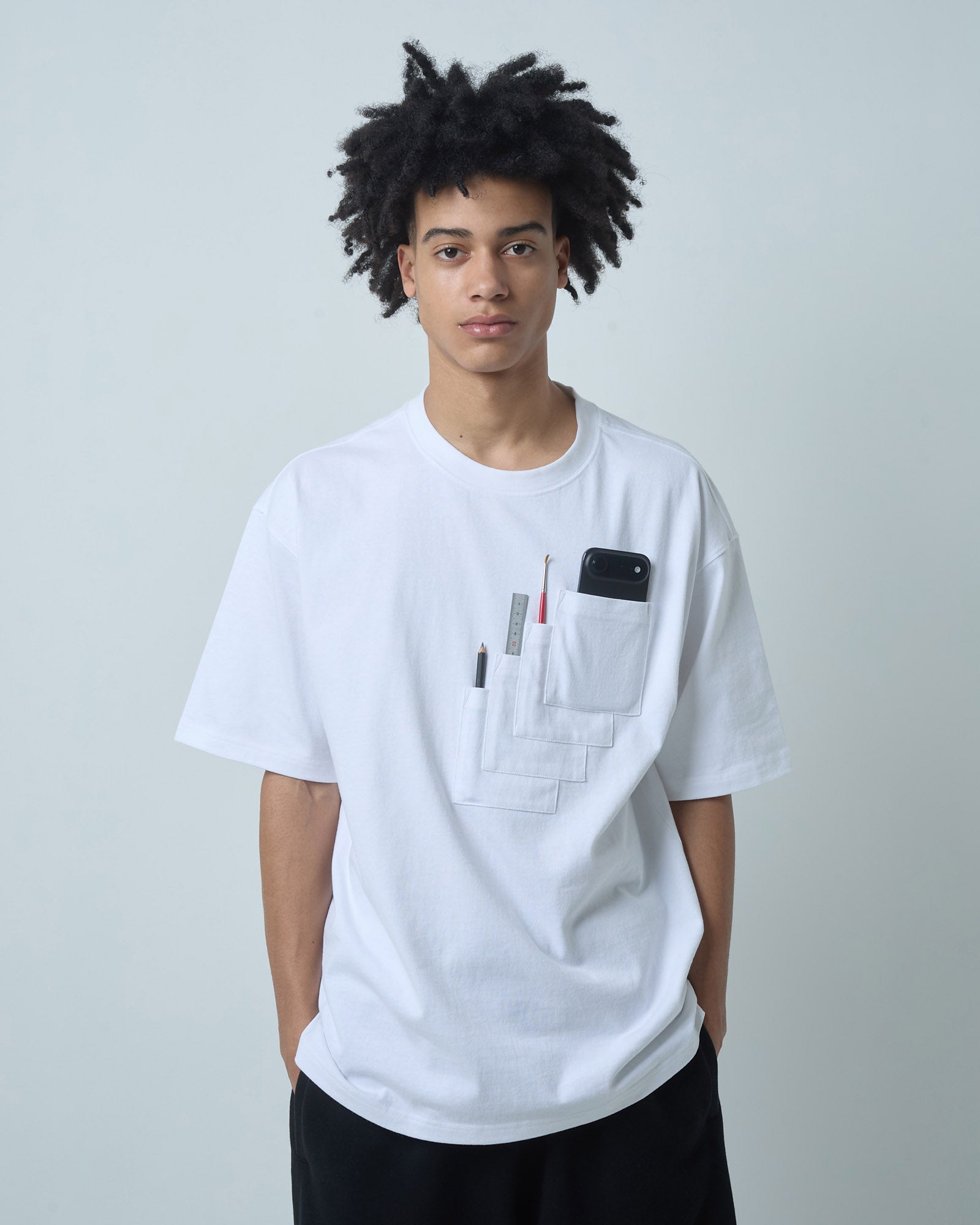 BOKUNOU COMMON ERROR POCKET S/S TEE BNCM-102T WHITE