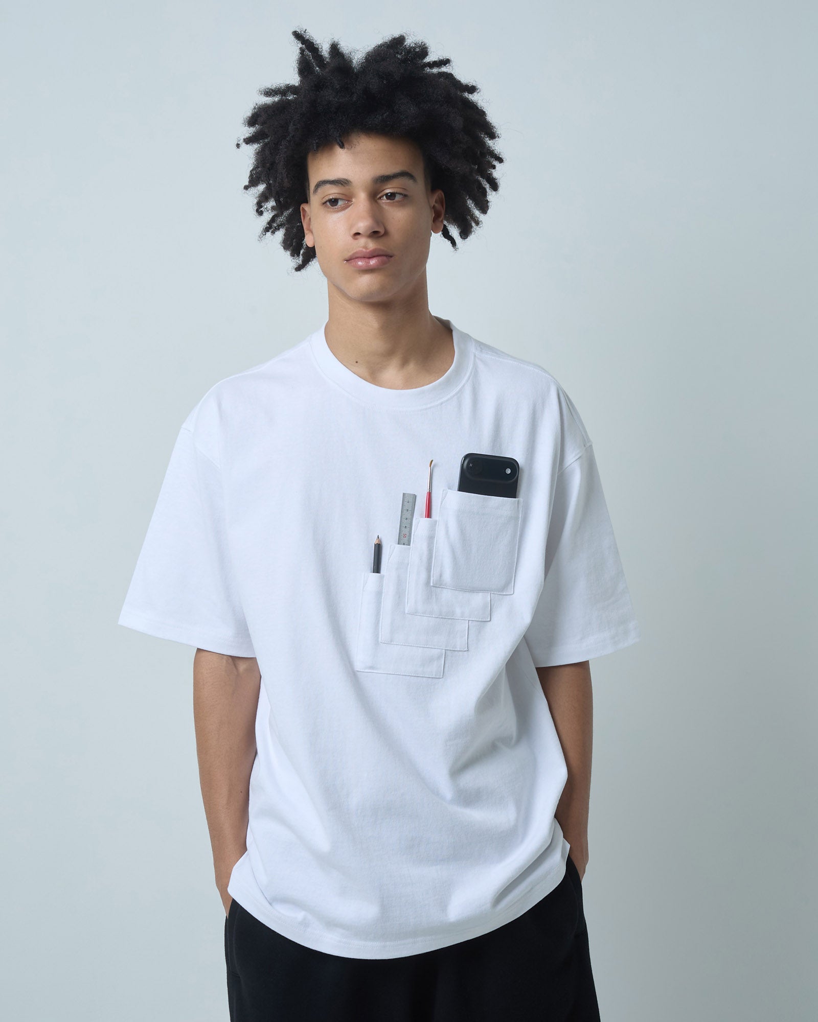 BOKUNOU COMMON ERROR POCKET S/S TEE BNCM-102T WHITE