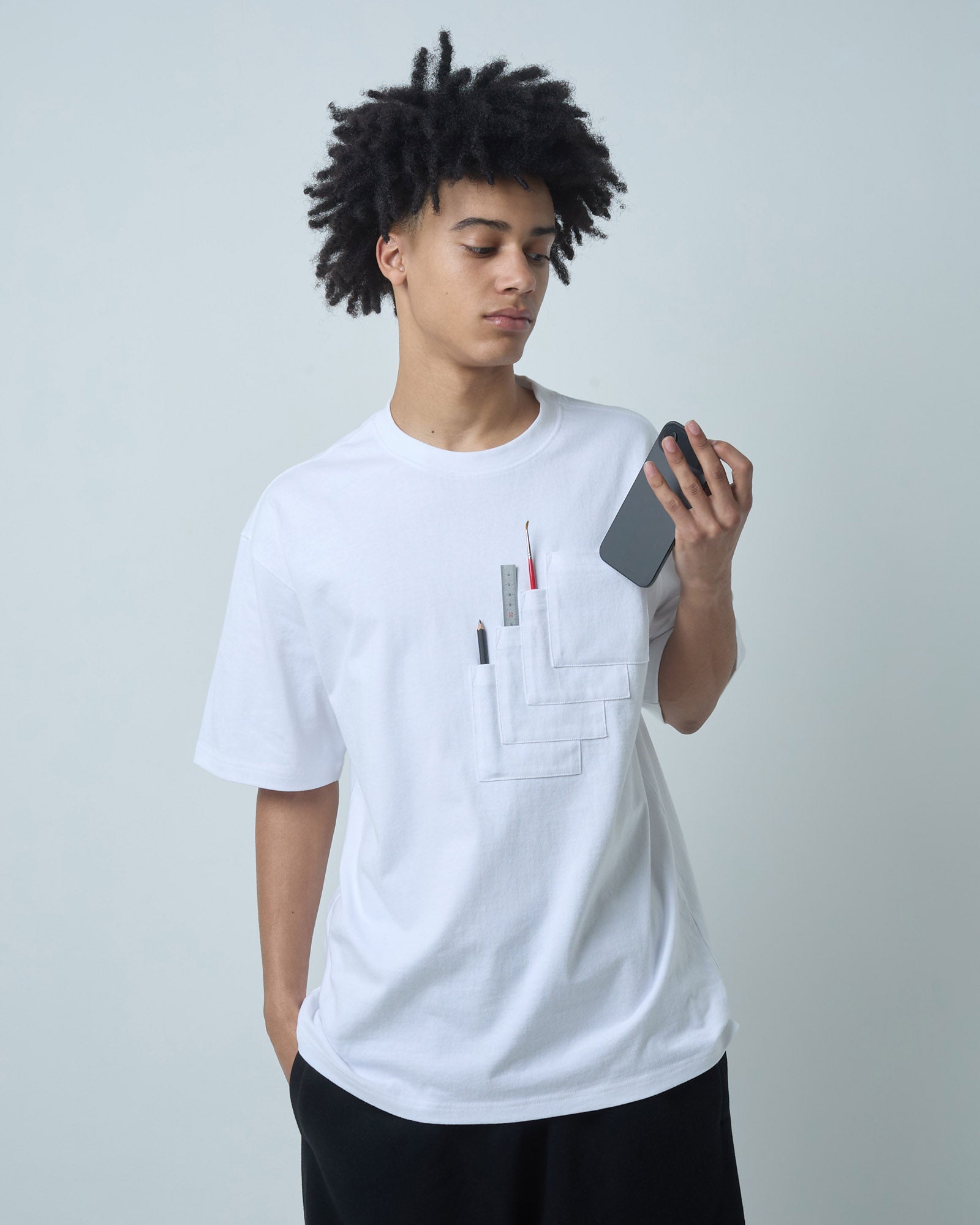 BOKUNOU COMMON ERROR POCKET S/S TEE BNCM-102T WHITE