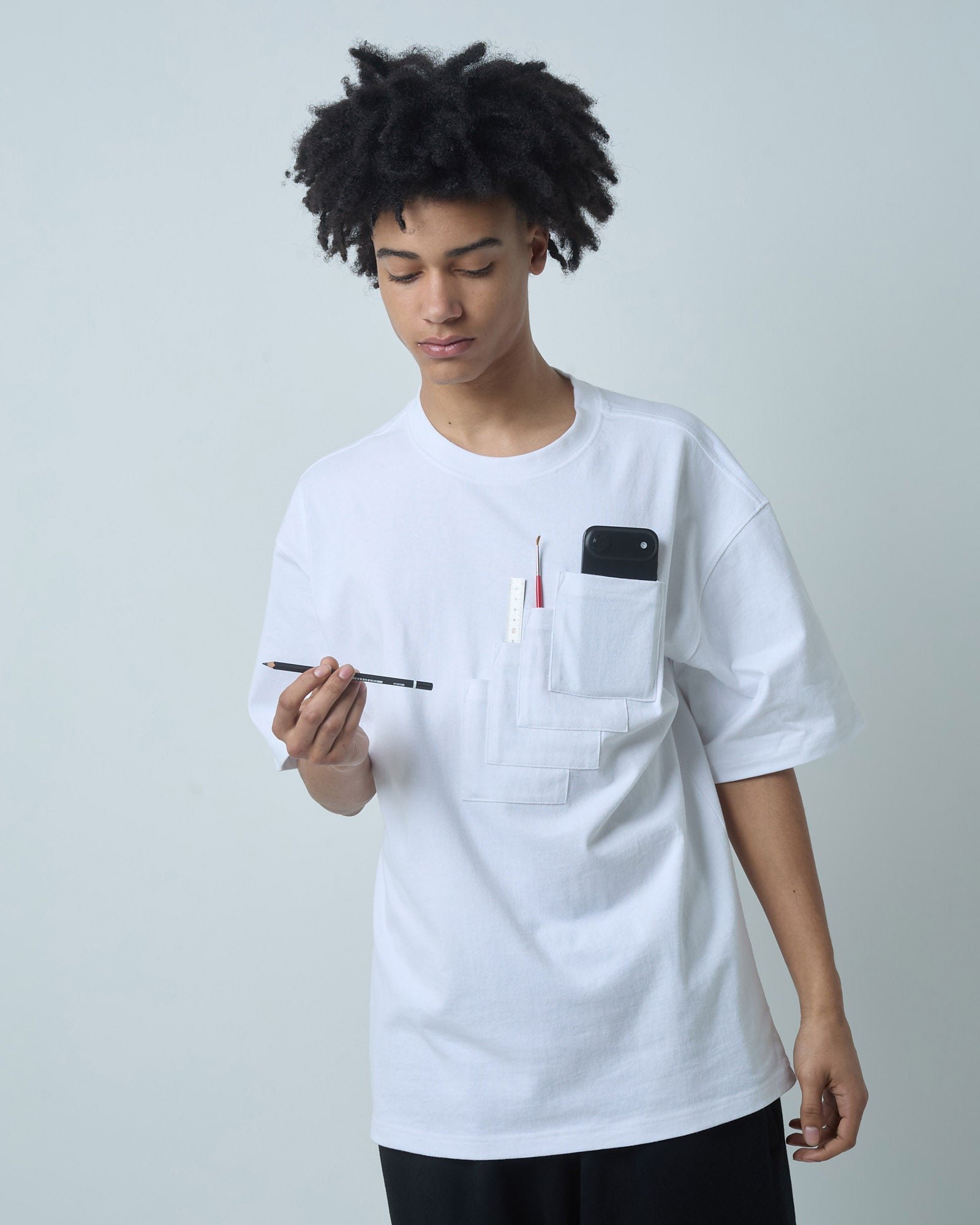 BOKUNOU COMMON ERROR POCKET S/S TEE BNCM-102T WHITE