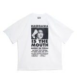 【受注予約 / 11月中旬お届け予定】HASEGAWA IS THE MOUTH S/S TEE HITM-01 WHITE