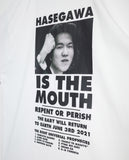 【受注予約 / 11月中旬お届け予定】HASEGAWA IS THE MOUTH S/S TEE HITM-01 WHITE