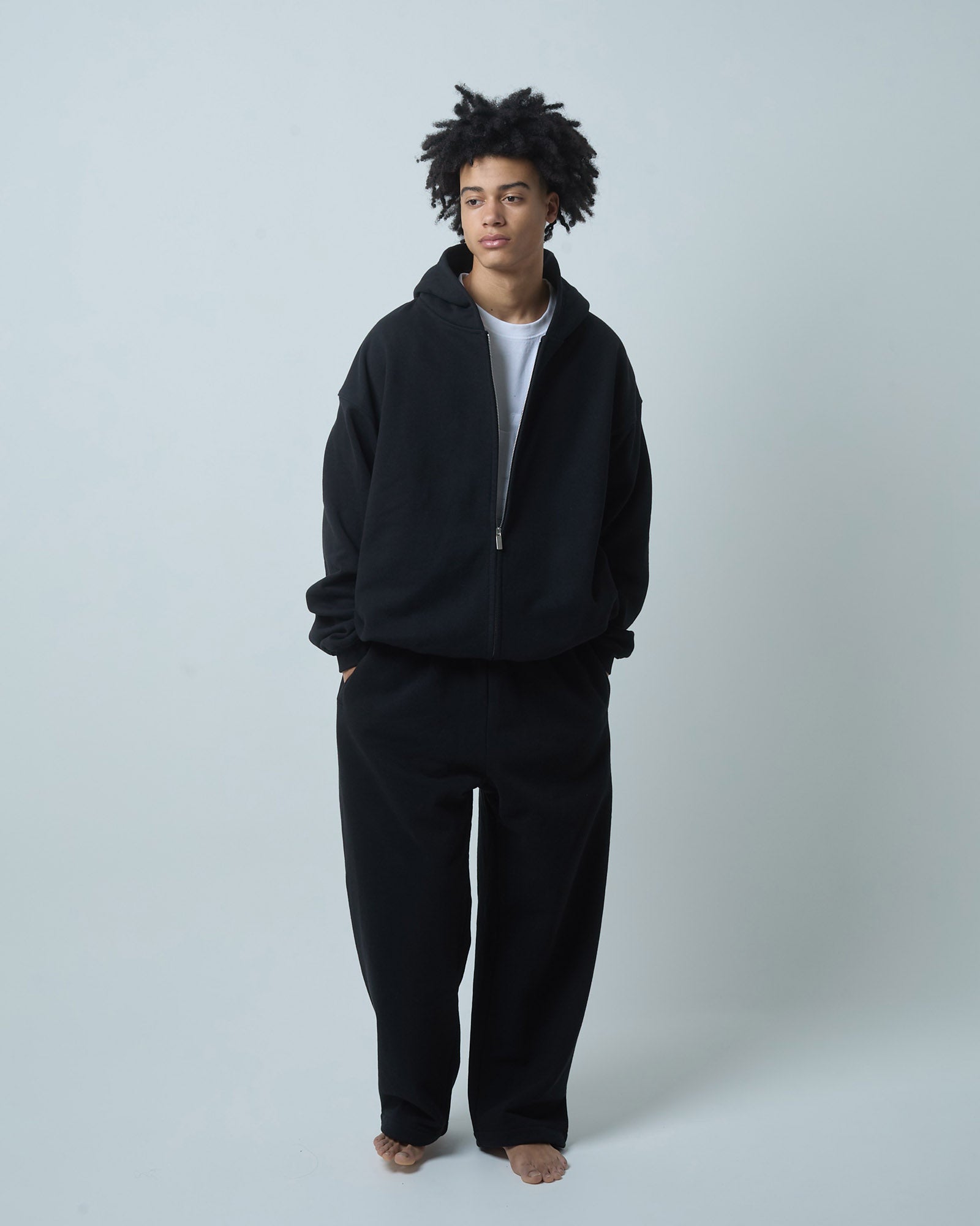 BOKUNOU COMMON NO MONEY WIDE SWEATPANTS BNCM-104P BLACK