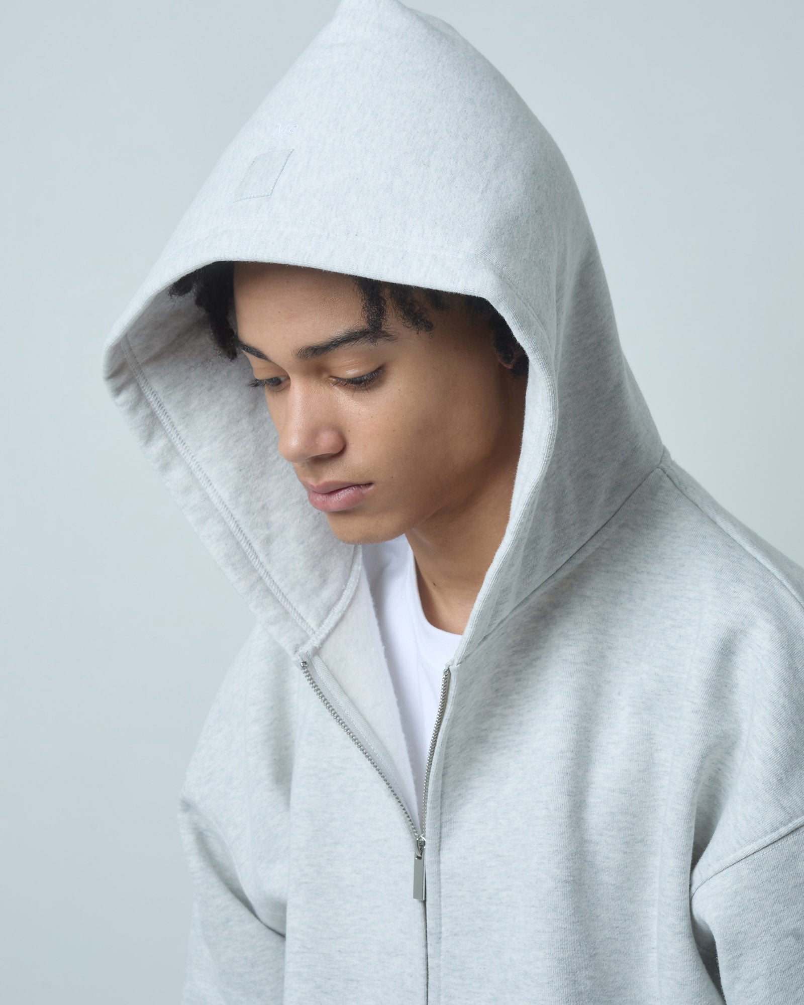 BOKUNOU COMMON ID ZIP SWEAT HOODIE BNCM-103ZH LIGHT HEATHER GREY