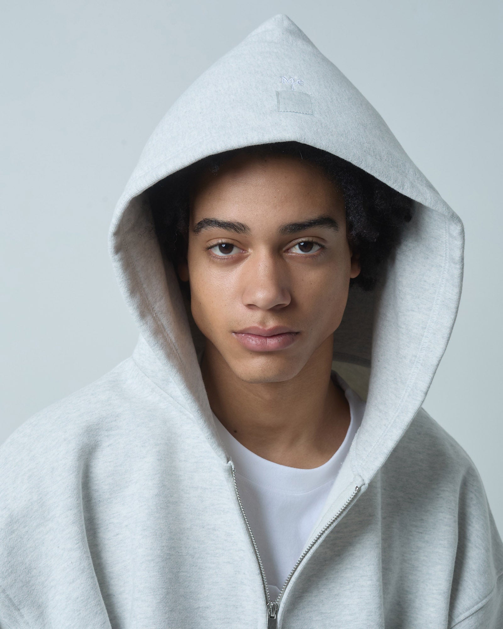 BOKUNOU COMMON ID ZIP SWEAT HOODIE BNCM-103ZH LIGHT HEATHER GREY