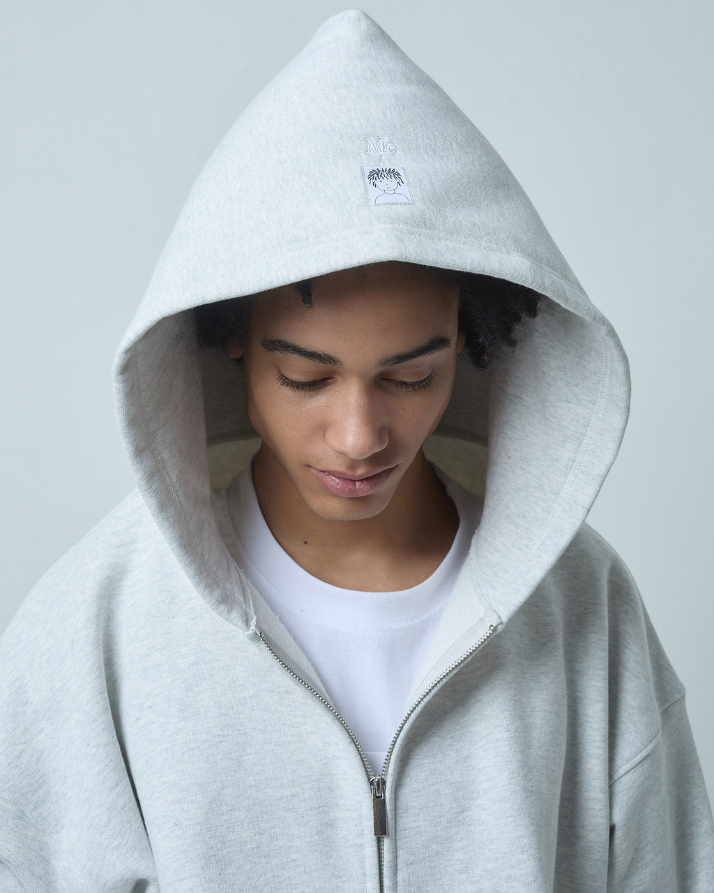 BOKUNOU COMMON ID ZIP SWEAT HOODIE BNCM-103ZH LIGHT HEATHER GREY