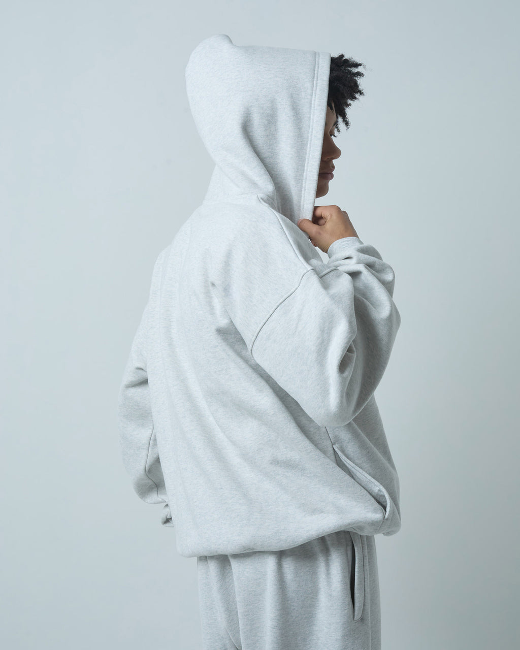 BOKUNOU COMMON ID ZIP SWEAT HOODIE BNCM-103ZH LIGHT HEATHER GREY