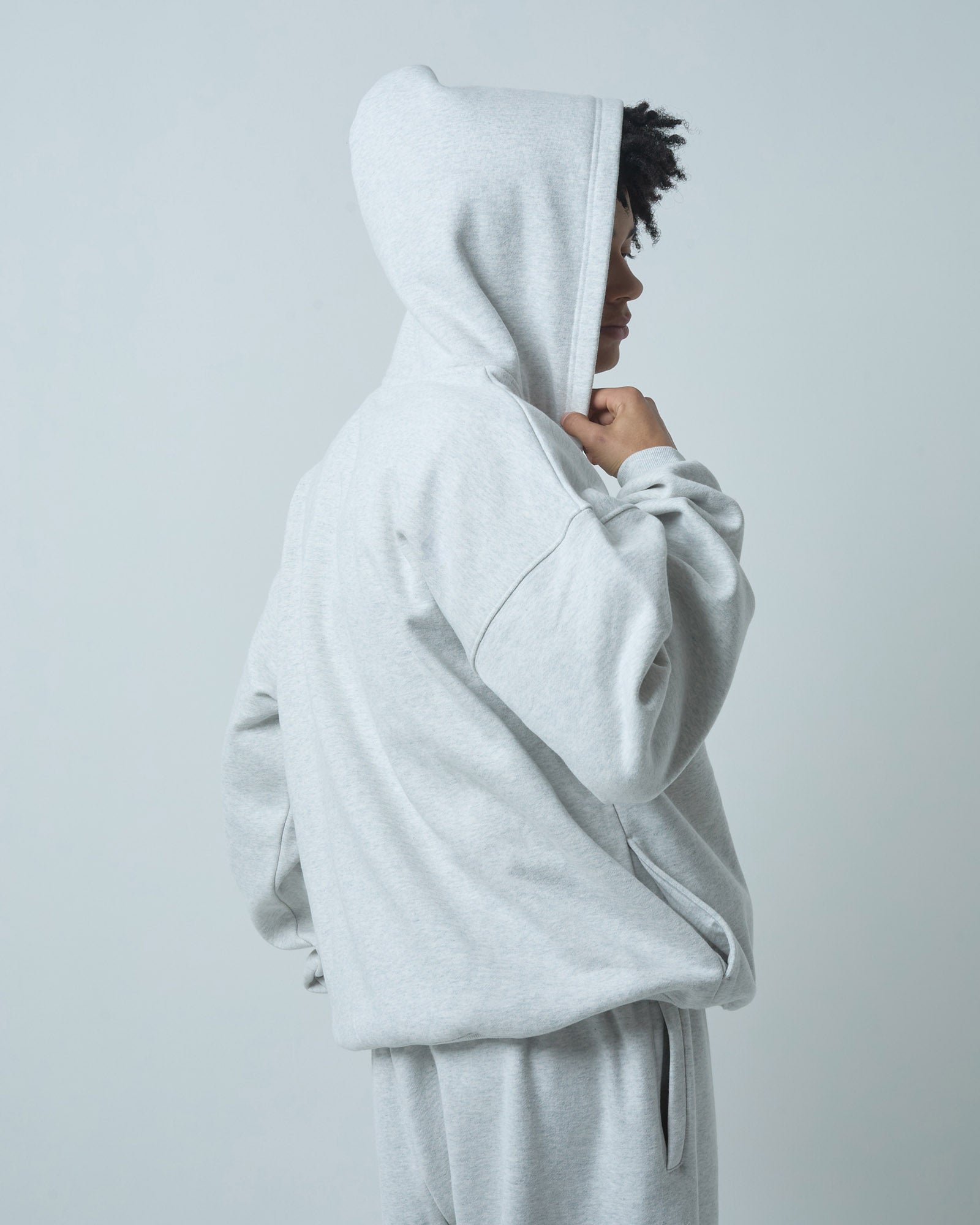 BOKUNOU COMMON ID ZIP SWEAT HOODIE BNCM-103ZH LIGHT HEATHER GREY