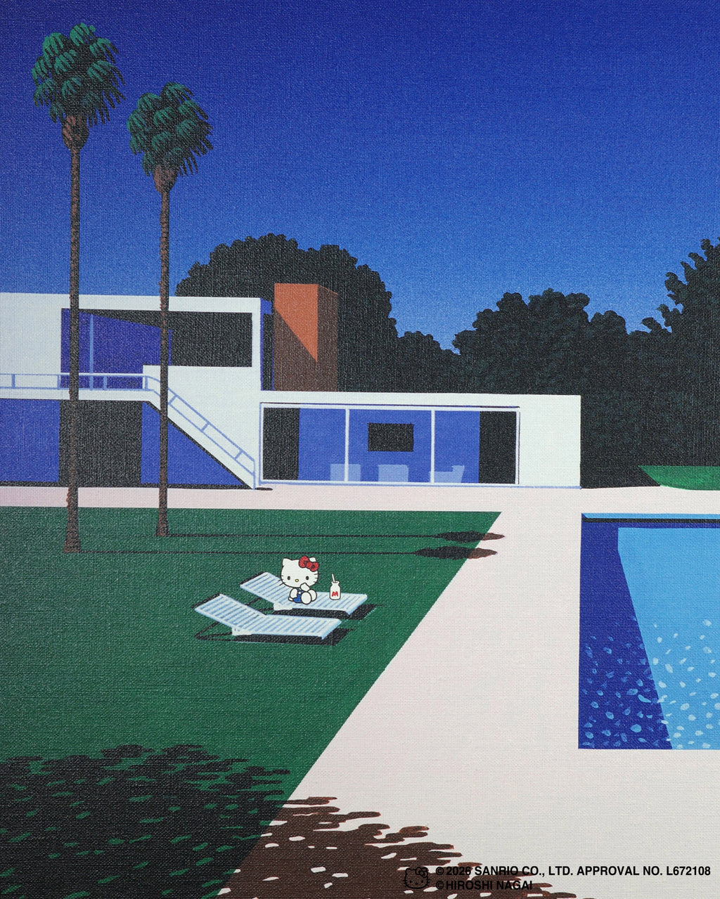 【8/1(土)18:00発売】HIROSHI NAGAI × HELLO KITTY  CANVAS PRINT KTHN-CP Untitled_3