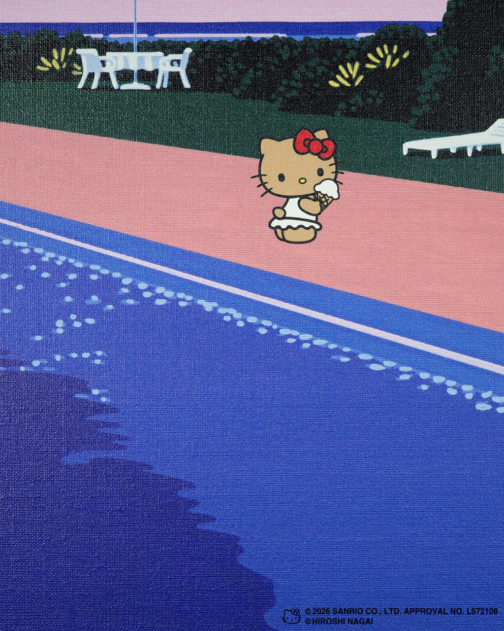 【8/1(土)18:00発売】HIROSHI NAGAI × HELLO KITTY  CANVAS PRINT KTHN-CP Untitled_5