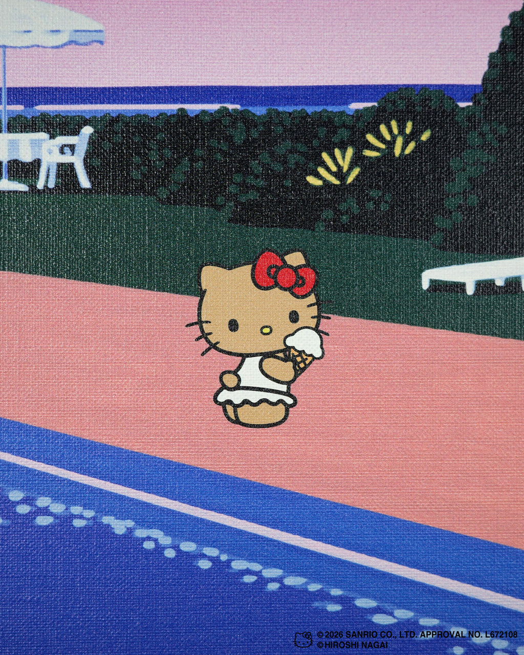 【8/1(土)18:00発売】HIROSHI NAGAI × HELLO KITTY  CANVAS PRINT KTHN-CP Untitled_5