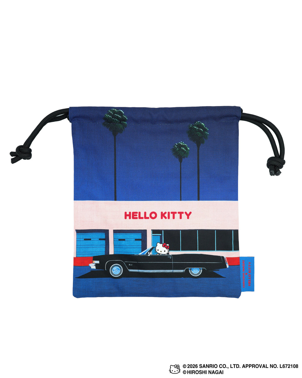 【8/1(土)18:00発売】HIROSHI NAGAI × HELLO KITTY  DRAWSTRING BAG  KTHN-DB Untitled_1