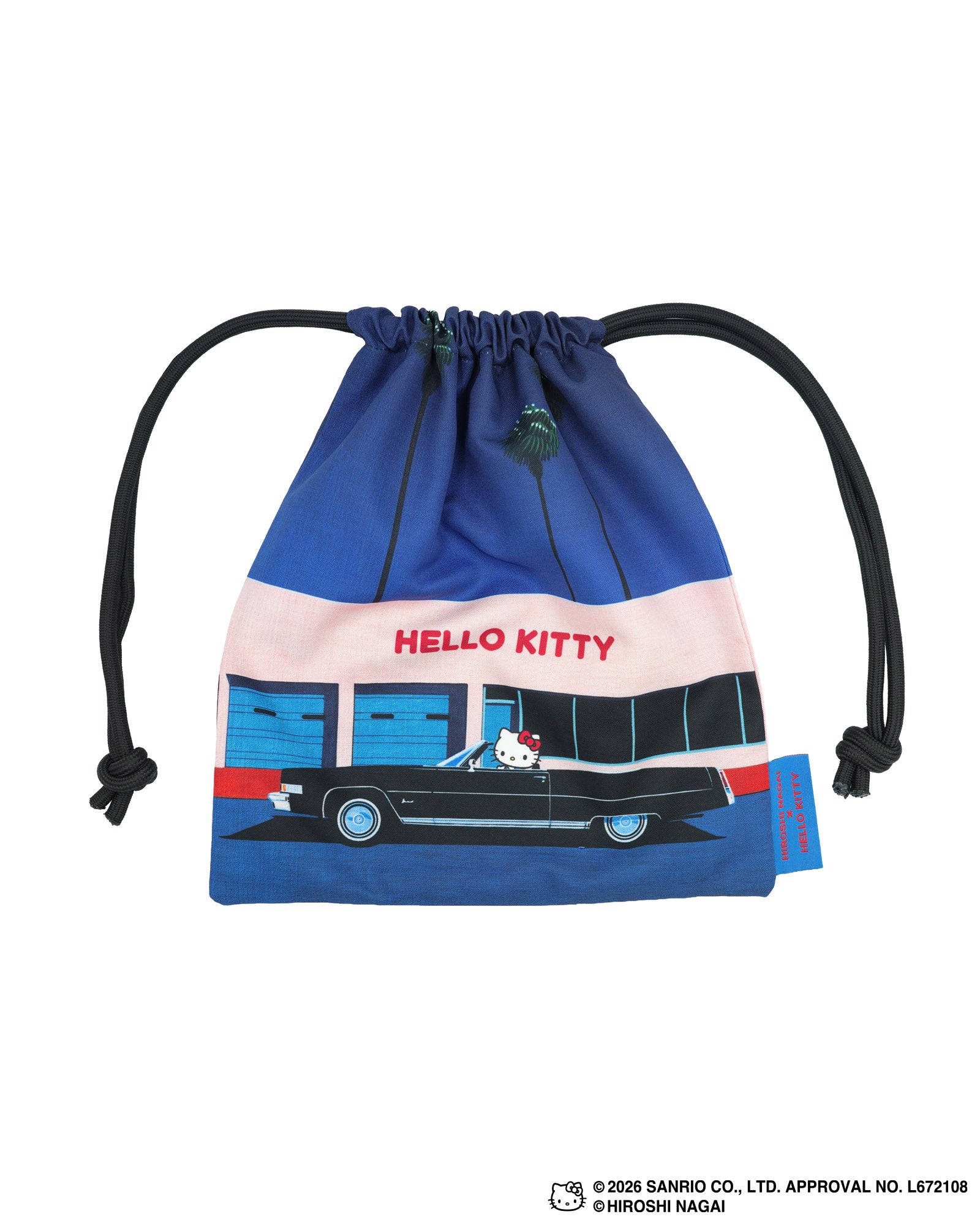 【8/1(土)18:00発売】HIROSHI NAGAI × HELLO KITTY  DRAWSTRING BAG  KTHN-DB Untitled_1
