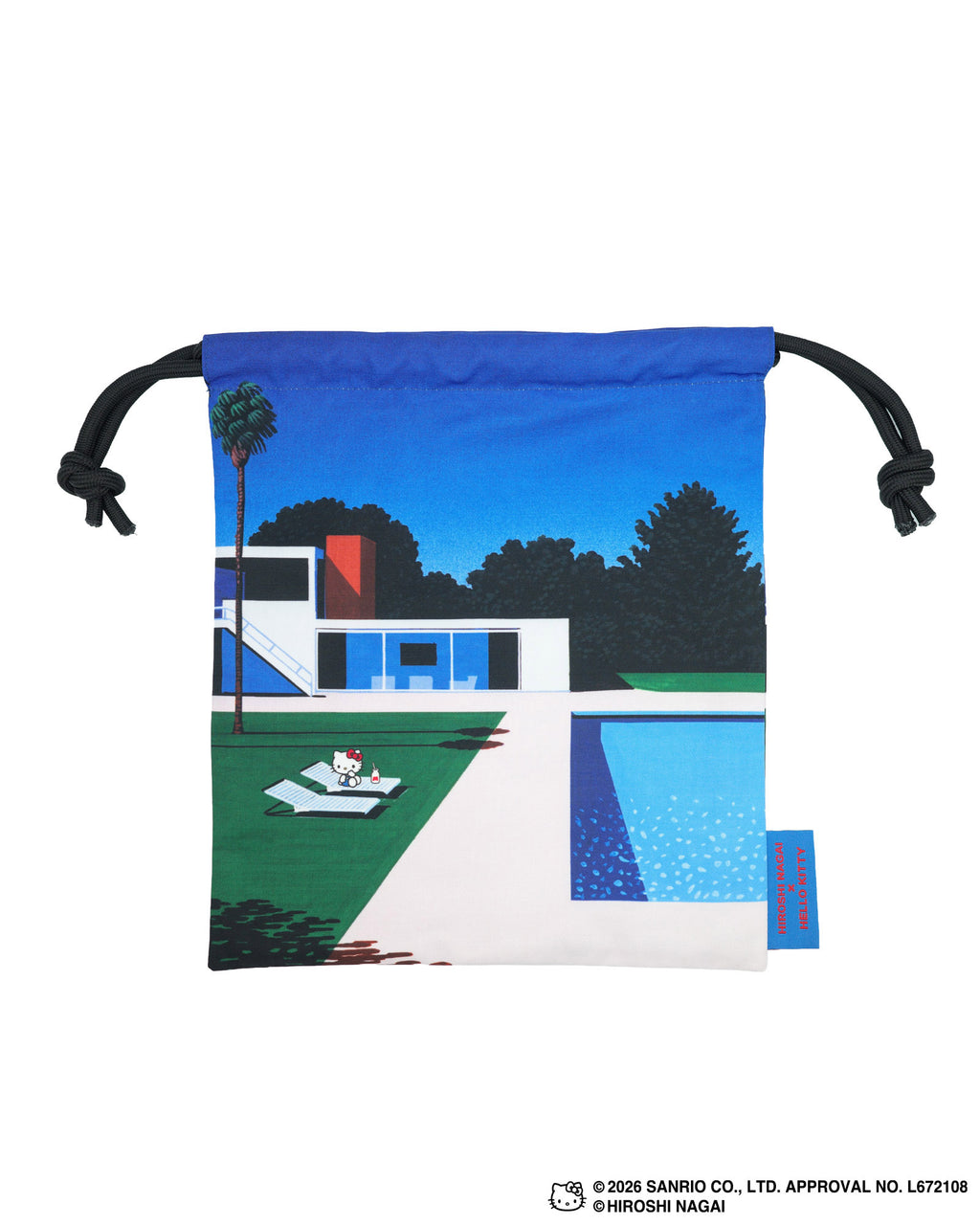 【8/1(土)18:00発売】HIROSHI NAGAI × HELLO KITTY  DRAWSTRING BAG  KTHN-DB Untitled_3
