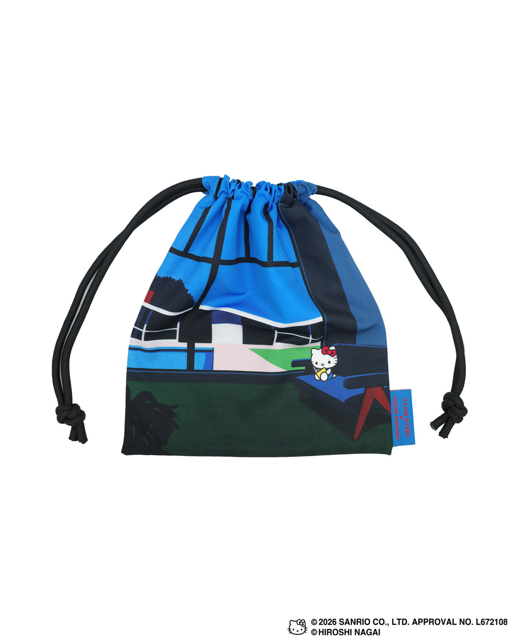 【8/1(土)18:00発売】HIROSHI NAGAI × HELLO KITTY  DRAWSTRING BAG  KTHN-DB Untitled_4