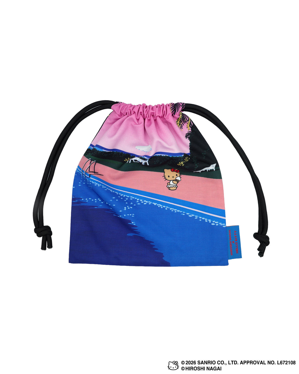 【8/1(土)18:00発売】HIROSHI NAGAI × HELLO KITTY  DRAWSTRING BAG  KTHN-DB Untitled_5