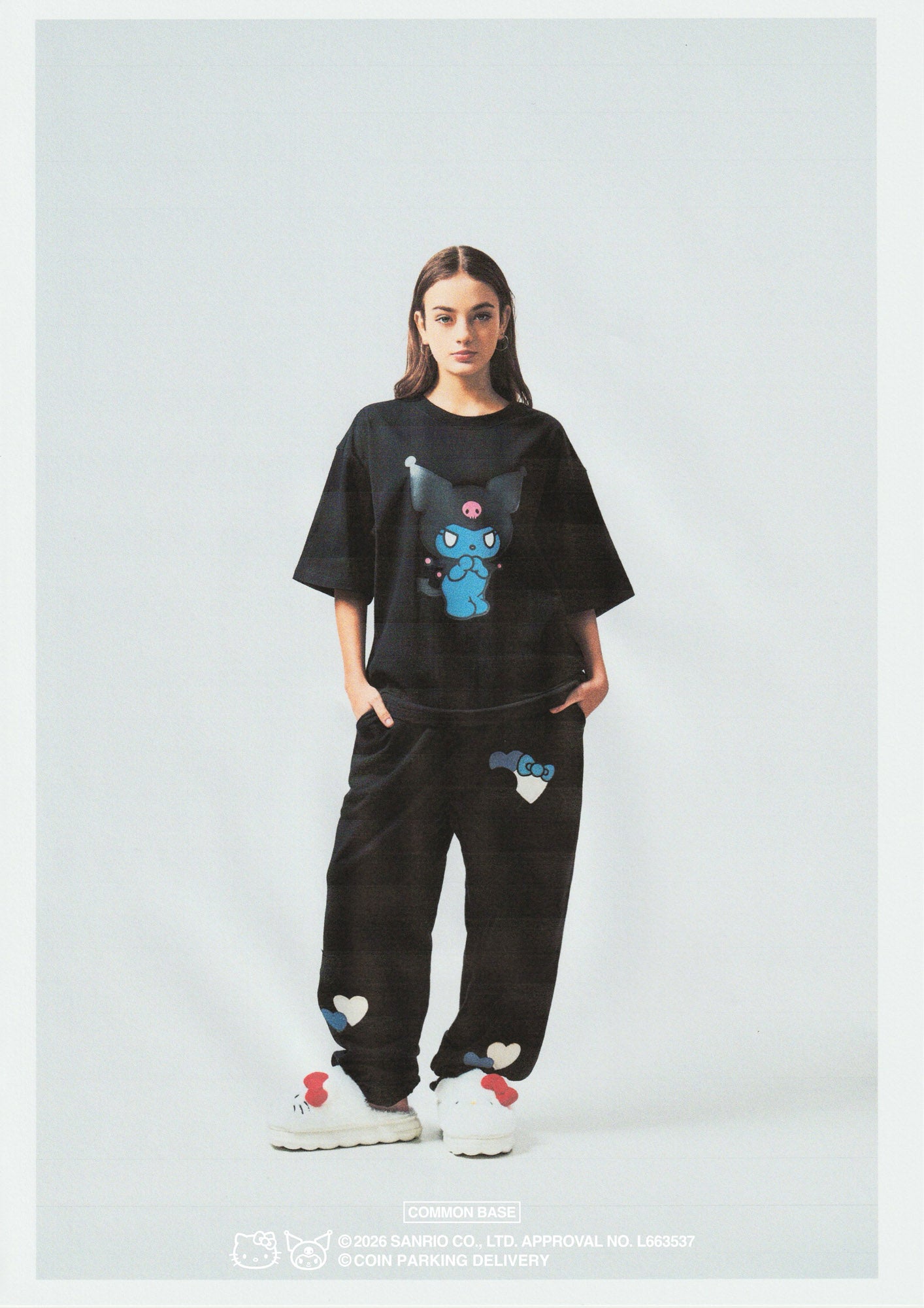 【予約商品｜5月上旬お届け予定】COIN PARKING DELIVERY × SANRIO CHARACTERS PRINT S/S TEE CPDSC-KU01 BLACK
