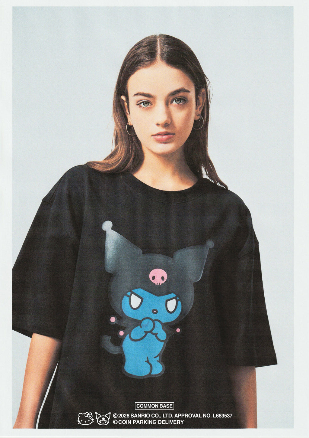 【予約商品｜5月上旬お届け予定】COIN PARKING DELIVERY × SANRIO CHARACTERS PRINT S/S TEE CPDSC-KU01 BLACK