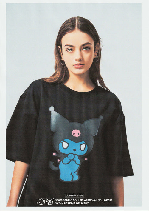 COIN PARKING DELIVERY × SANRIO CHARACTERS PRINT S/S TEE CPDSC-KU01 BLACK