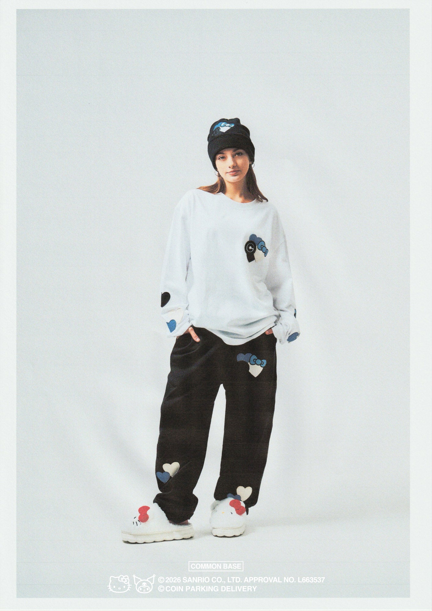 COIN PARKING DELIVERY × SANRIO CHARACTERS BEANIE CPDSC-KTG2 BLACK
