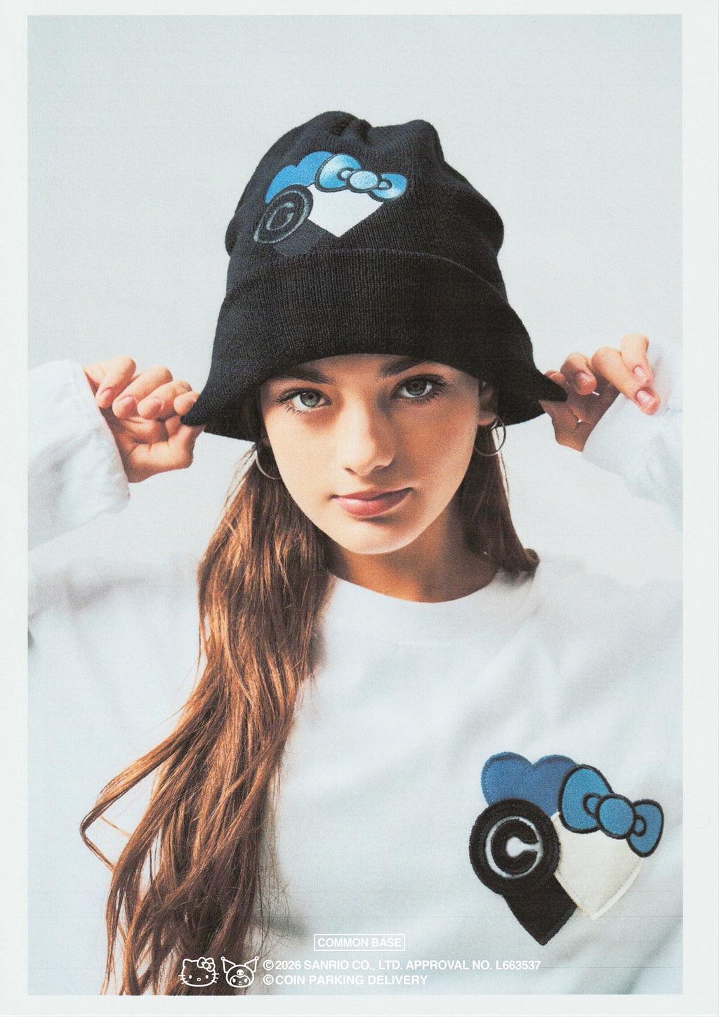 COIN PARKING DELIVERY × SANRIO CHARACTERS  BEANIE CPDSC-KTG2 BLACK