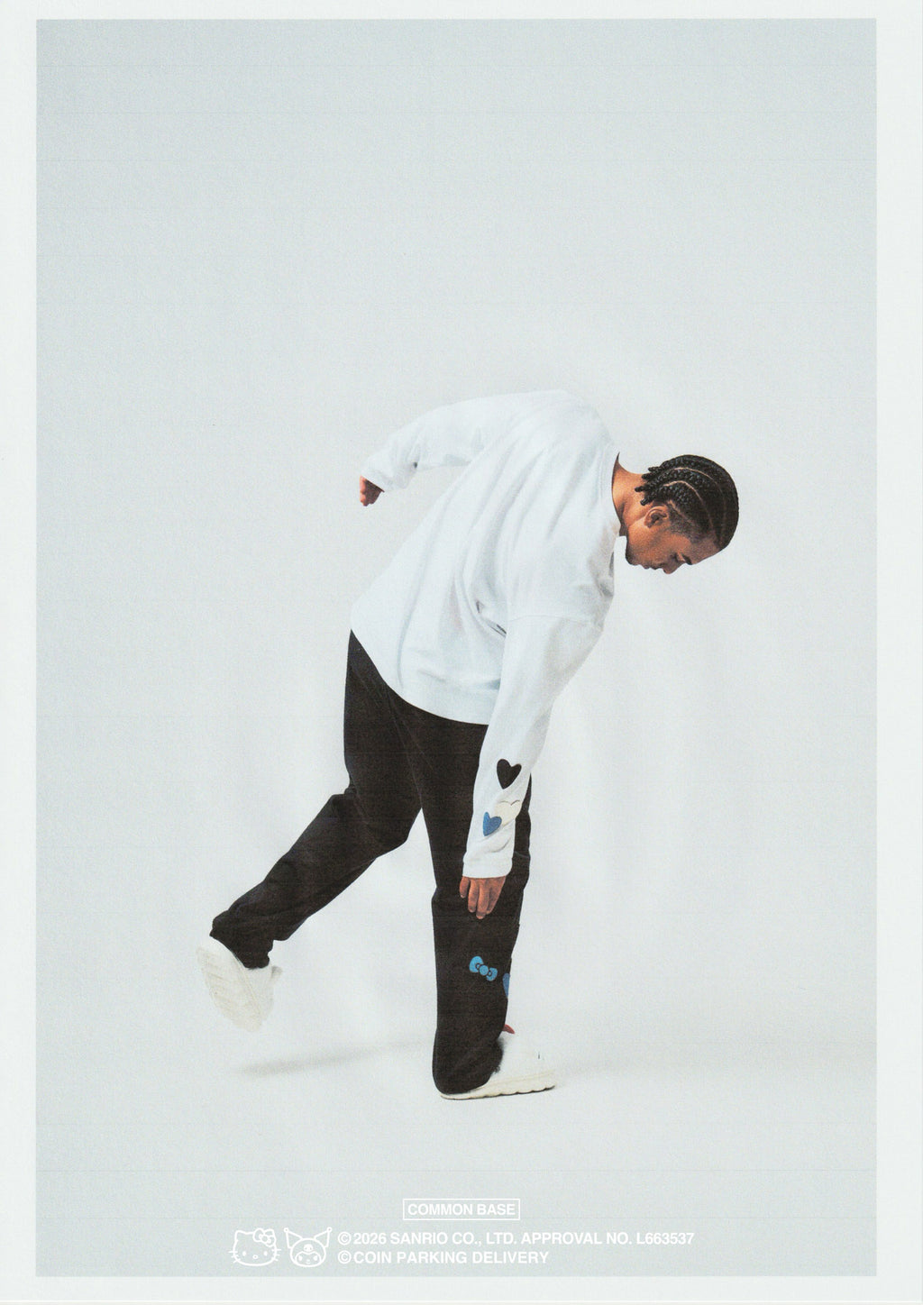 COIN PARKING DELIVERY × SANRIO CHARACTERS  PATCHWORK L/S TEE CPDSC-KT12 WHITE