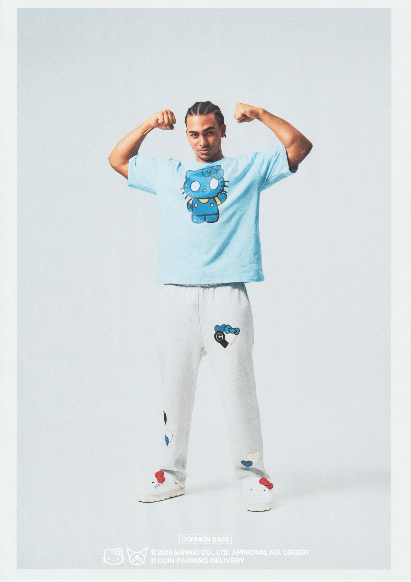 COIN PARKING DELIVERY × SANRIO CHARACTERS PRINT S/S TEE CPDSC-KT01 LIGHT BLUE