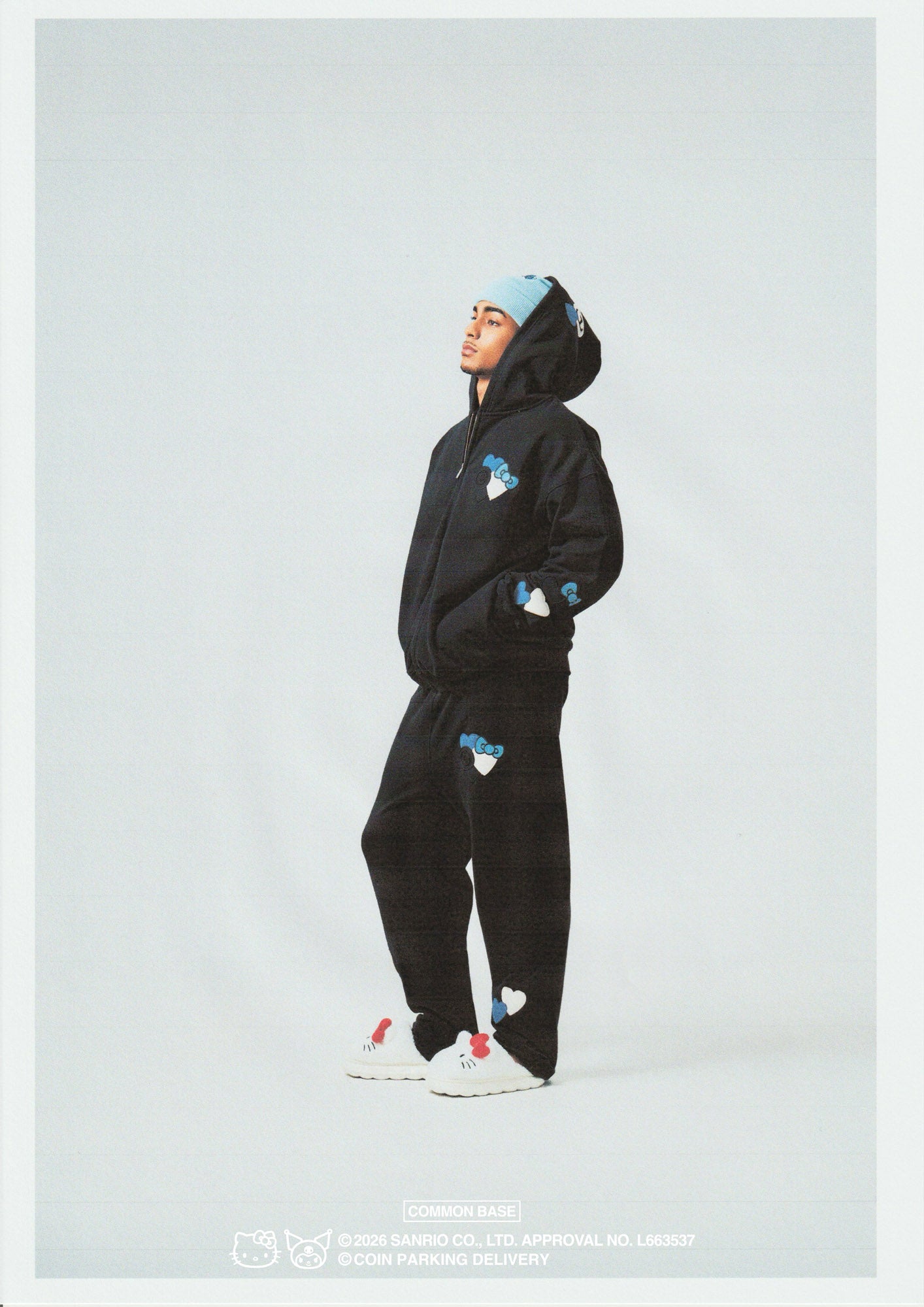 COIN PARKING DELIVERY × SANRIO CHARACTERS PATCHWORK ZIP SWEAT