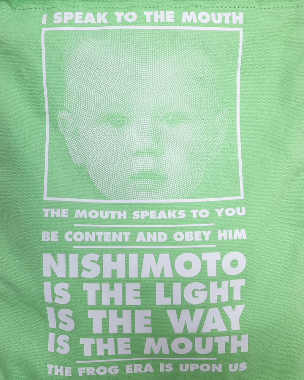 NISHIMOTO IS THE MOUTH BIG DRAWSTRING BAG NIM-G27 GREEN
