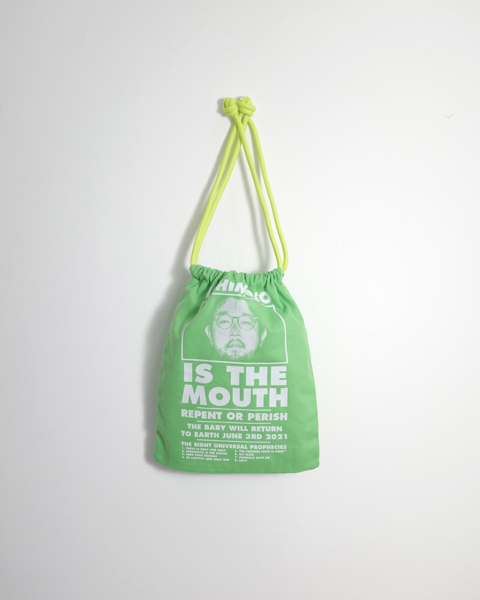 NISHIMOTO IS THE MOUTH BIG DRAWSTRING BAG NIM-G27 GREEN
