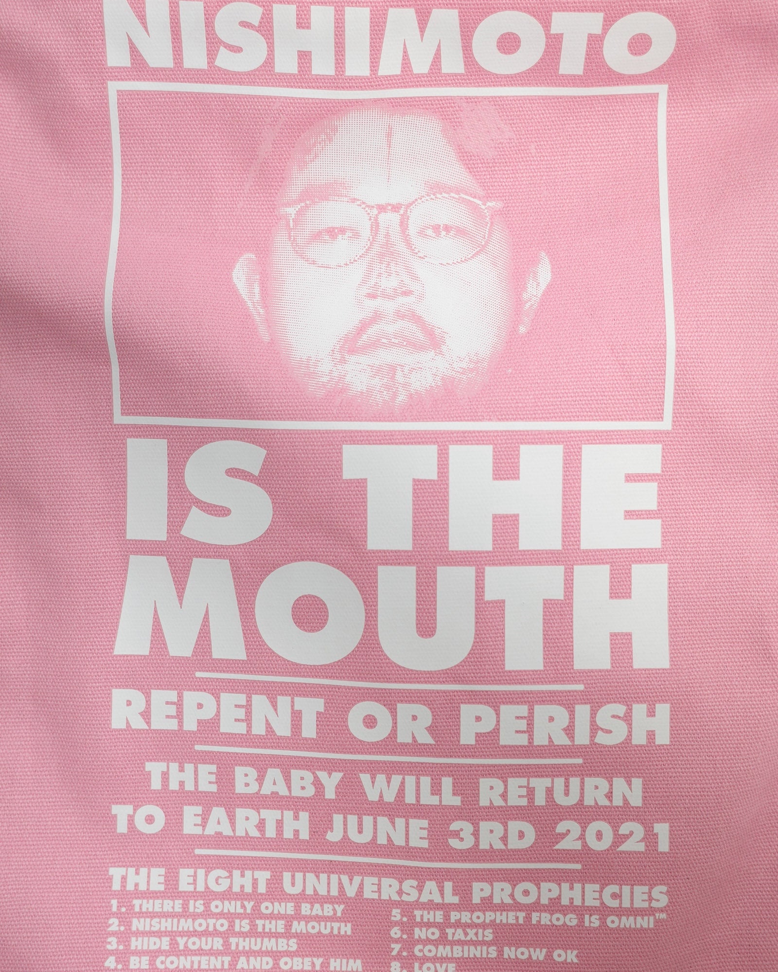 NISHIMOTO IS THE MOUTH BIG DRAWSTRING BAG NIM-G27 PINK