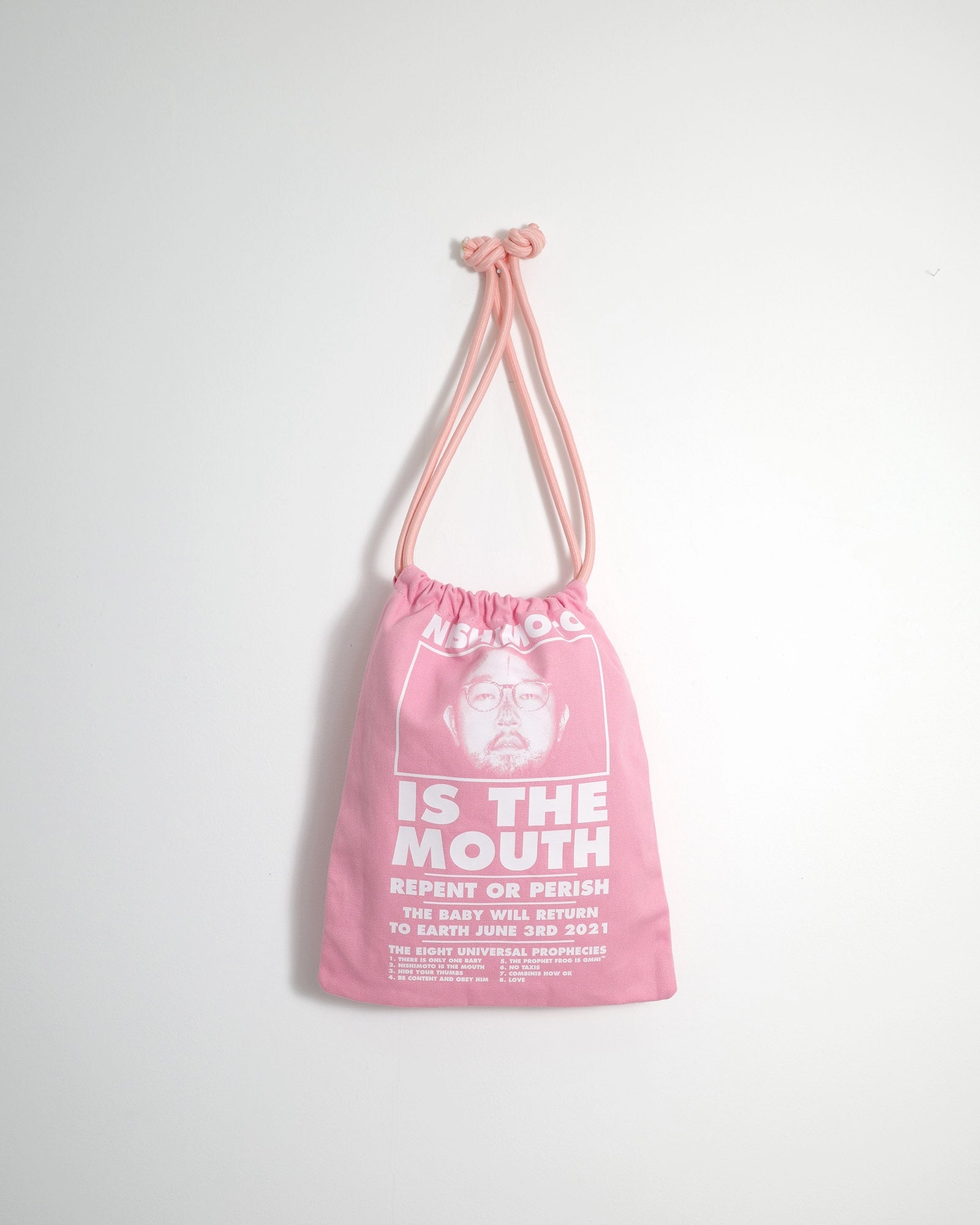 NISHIMOTO IS THE MOUTH BIG DRAWSTRING BAG NIM-G27 PINK