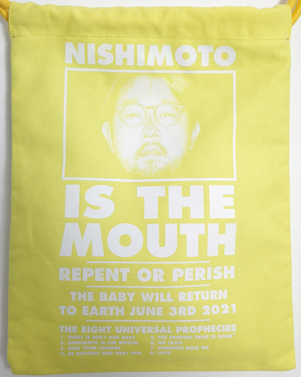NISHIMOTO IS THE MOUTH BIG DRAWSTRING BAG NIM-G27 YELLOW