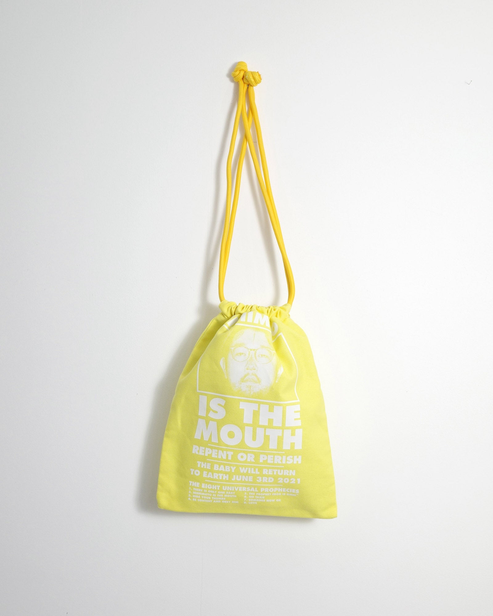 NISHIMOTO IS THE MOUTH BIG DRAWSTRING BAG NIM-G27 YELLOW