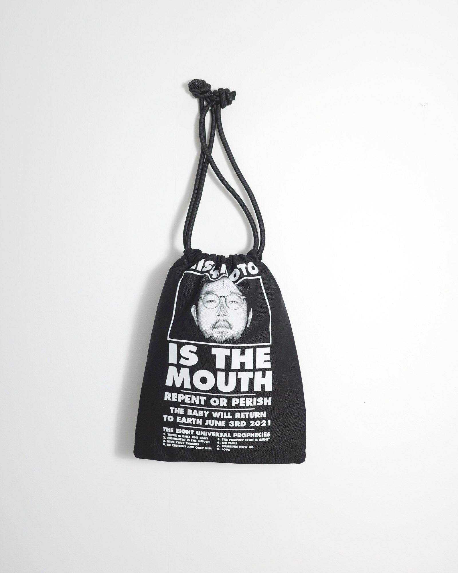 NISHIMOTO IS THE MOUTH BIG DRAWSTRING BAG NIM-G27 BLACK