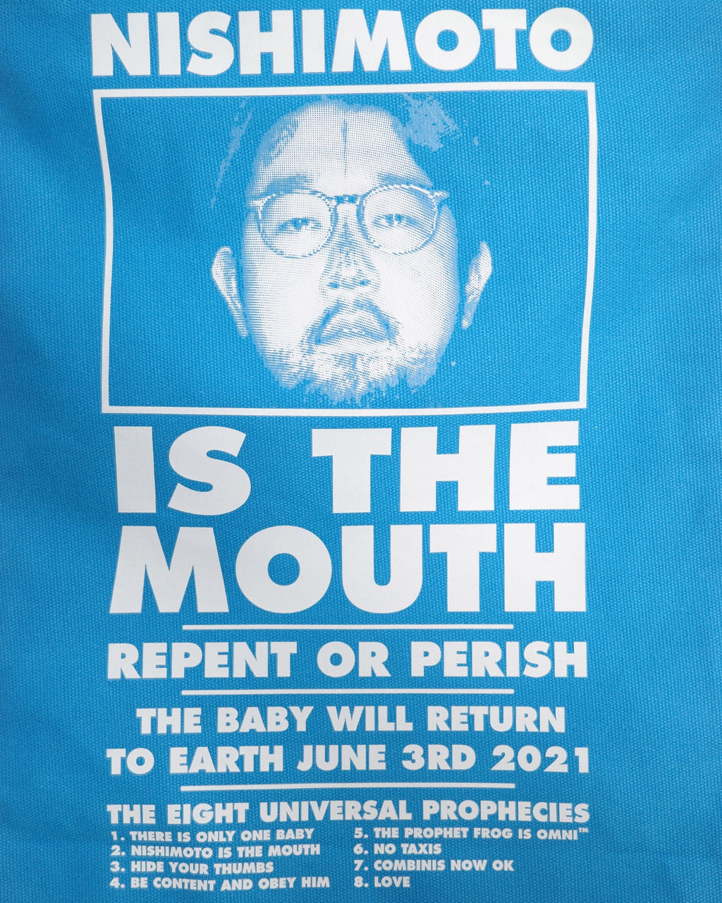 NISHIMOTO IS THE MOUTH BIG DRAWSTRING BAG NIM-G27 BLUE