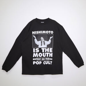 [Scheduled for delivery in mid-August] NISHIMOTO IS THE MOUTH POP-CULT L/S TEE NIM-C12 BLACK