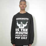 [Scheduled for delivery in mid-August] NISHIMOTO IS THE MOUTH POP-CULT L/S TEE NIM-C12 BLACK