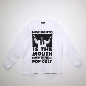 [Scheduled for delivery in mid-August] NISHIMOTO IS THE MOUTH POP-CULT L/S TEE NIM-C12 WHITE