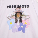 [Scheduled for delivery in mid-August] NISHIMOTO IS THE MOUTH FLOWER L/S TEE NIM-C32 WHITE