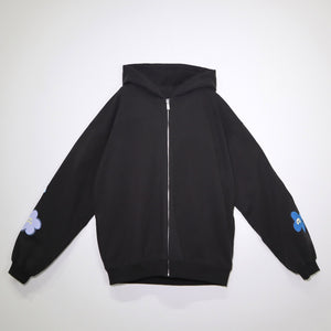 [Scheduled for delivery in mid-August] NISHIMOTO IS THE MOUTH FLOWER ZIP SWEAT HOODIE NIM-C57 BLACK