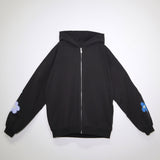 NISHIMOTO IS THE MOUTH FLOWER ZIP SWEAT HOODIE NIM-C57 BLACK