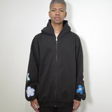 [Scheduled for delivery in mid-August] NISHIMOTO IS THE MOUTH FLOWER ZIP SWEAT HOODIE NIM-C57 BLACK