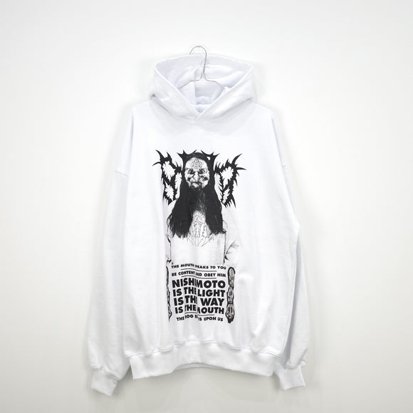 [Reserved product/Delivery in late August to early September] NISHIMOTO IS THE MOUTH METAL TOUR SWEAT HOODIE NIM-D13 WHITE