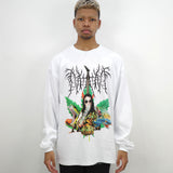 NISHIMOTO IS THE MOUTH METAL COLLAGE L/S TEE NIM-D22 WHITE