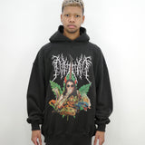 NISHIMOTO IS THE MOUTH METAL COLLAGE SWEAT HOODIE NIM-D23 BLACK