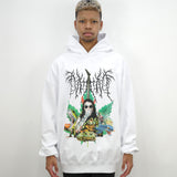 NISHIMOTO IS THE MOUTH METAL COLLAGE SWEAT HOODIE NIM-D23 WHITE